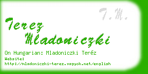 terez mladoniczki business card