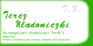 terez mladoniczki business card